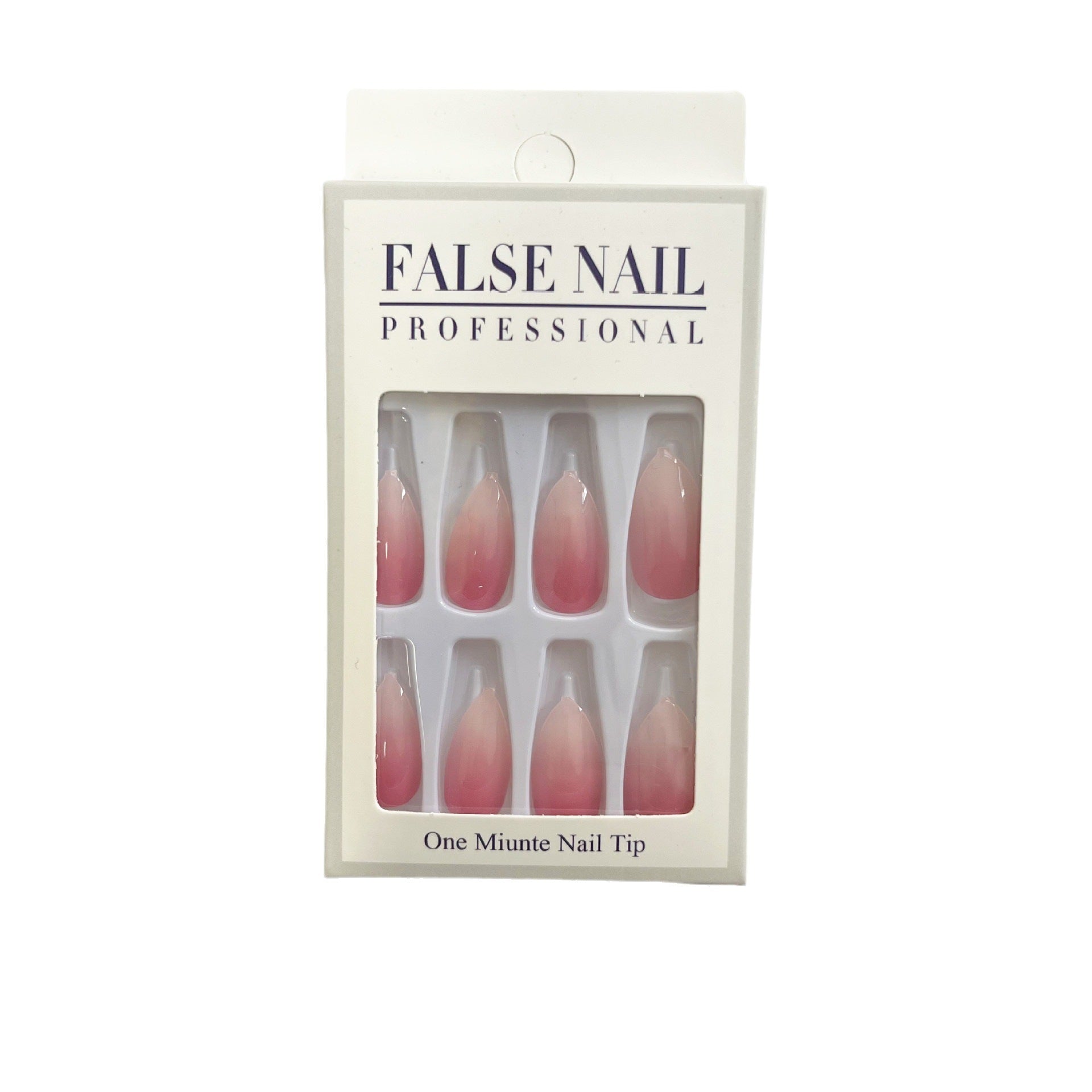 Women's Log Natural Almond Shaped French Nail Set in Nude