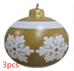 60 Centimeter Hanging Oversized PVC Christmas Ornaments for Exterior Decor