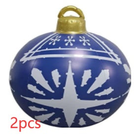 60 Centimeter Hanging Oversized PVC Christmas Ornaments for Exterior Decor