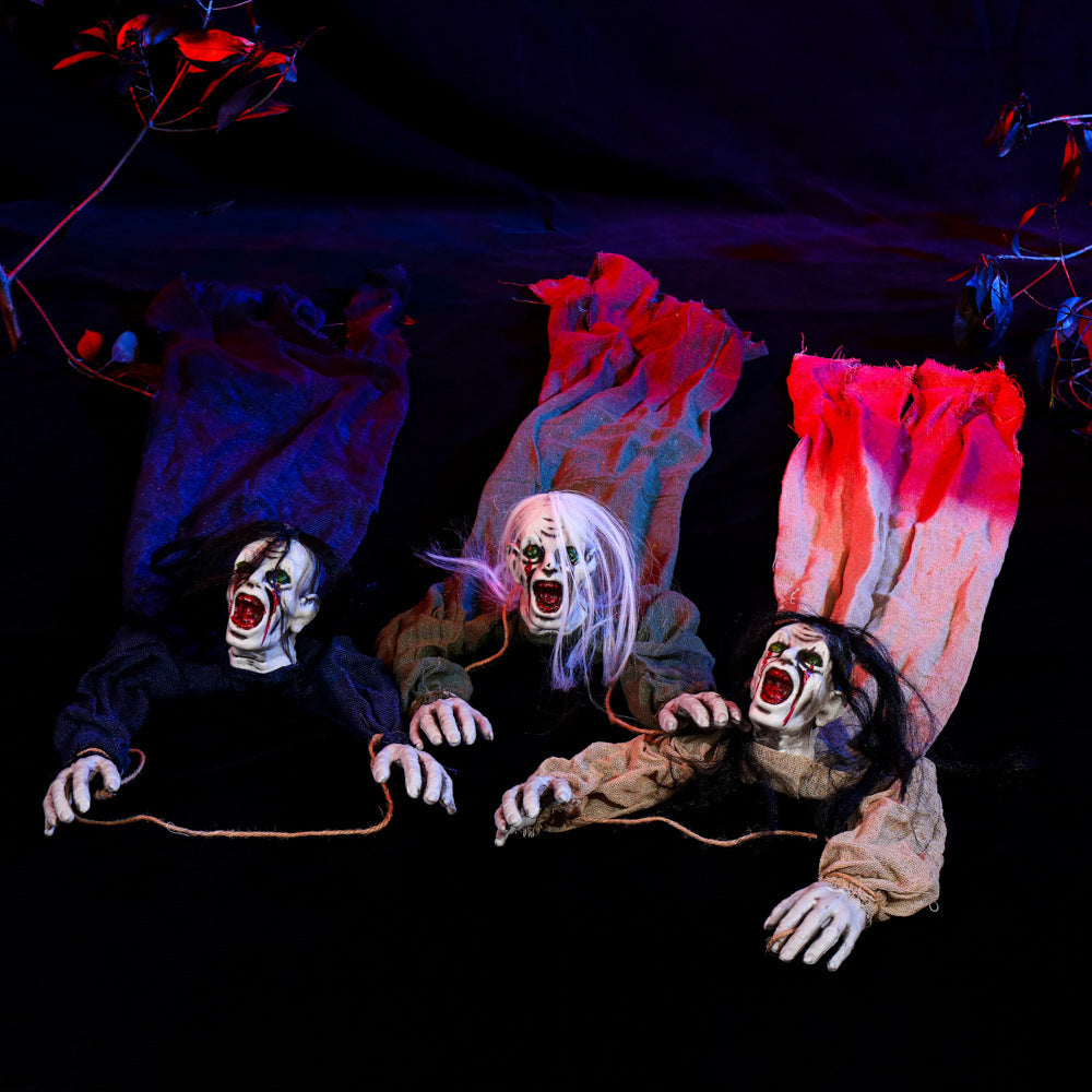 Hanging Ghouls with Wrist Ties Halloween Yard Decorations