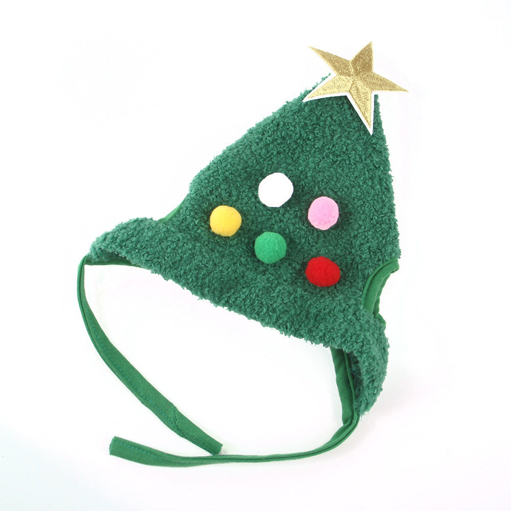 Adorable Pet Christmas Outfits with Stars and Puffballs