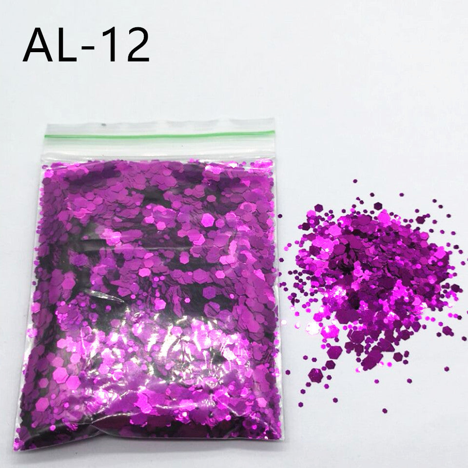 Glittery Sequin Nail Powder for Nail Art and Decoration