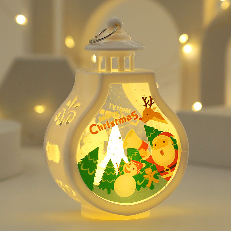 Christmas Themed Snowglobe Style Lamp with LED Light