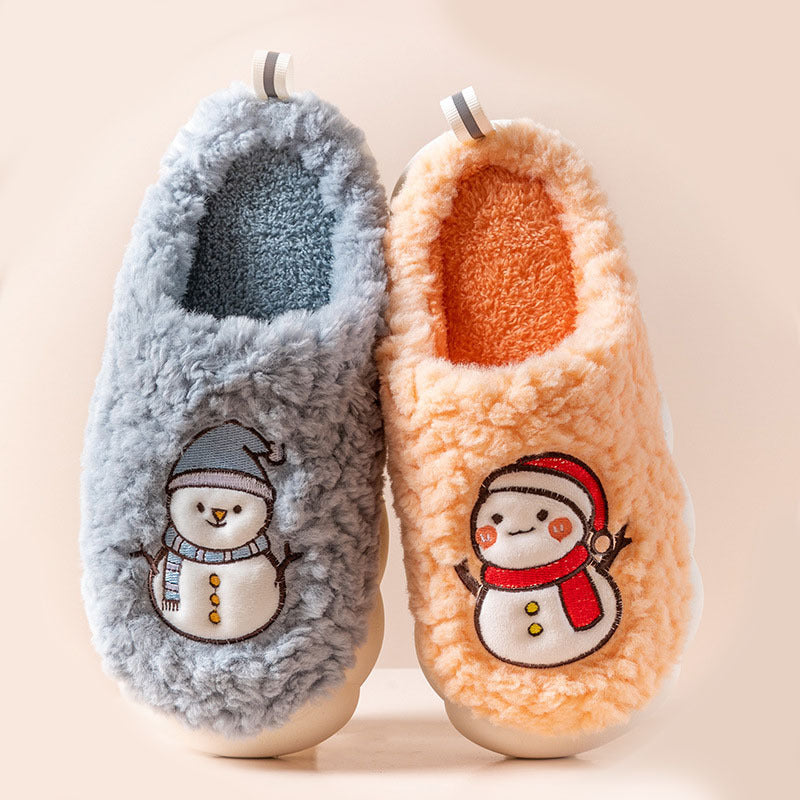 Soft and Fluffy Close Toed House Slippers with Traction Soles