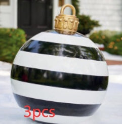 60 Centimeter Hanging Oversized PVC Christmas Ornaments for Exterior Decor