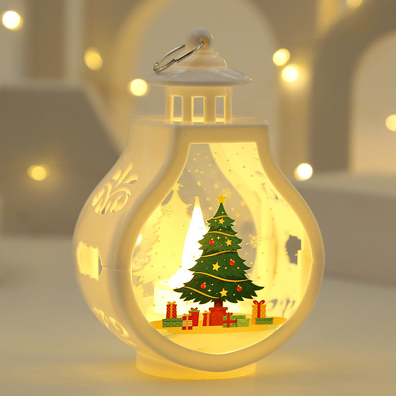 Christmas Themed Snowglobe Style Lamp with LED Light