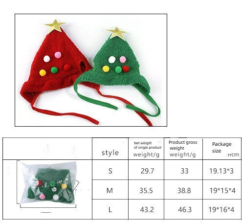 Adorable Pet Christmas Outfits with Stars and Puffballs