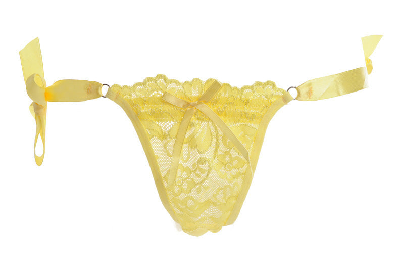 Hip Tie Ribbon Lacy Tanga Ropa interior