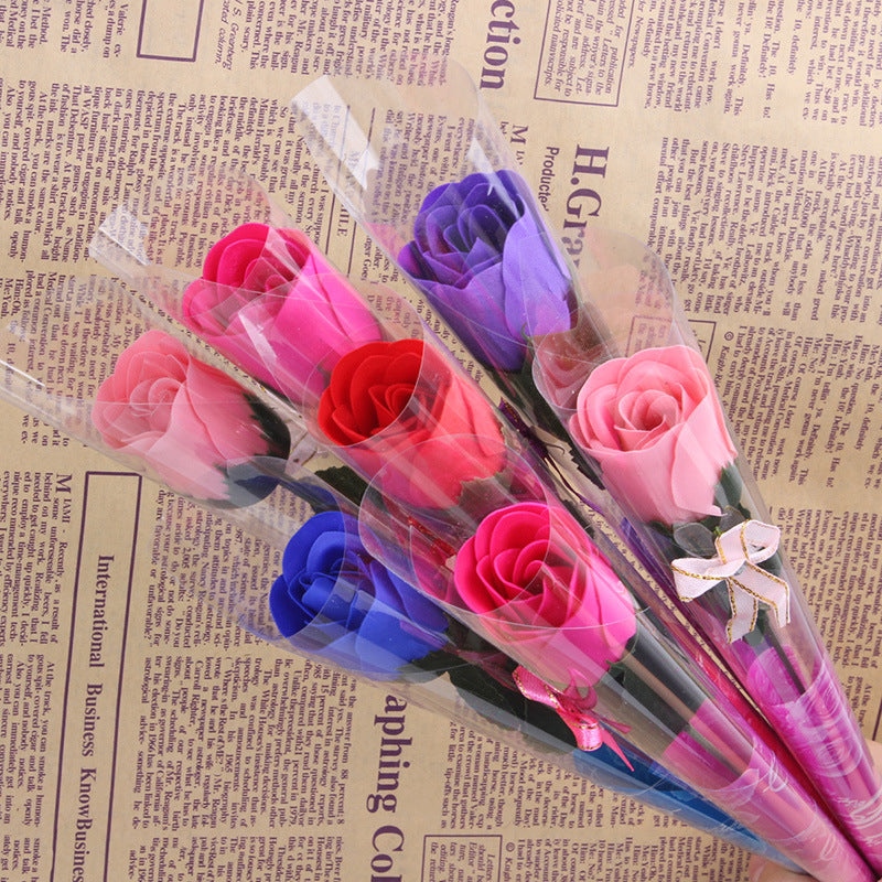 Valentines Day Bouquet Artificial  Flower Rose - 12 pcs