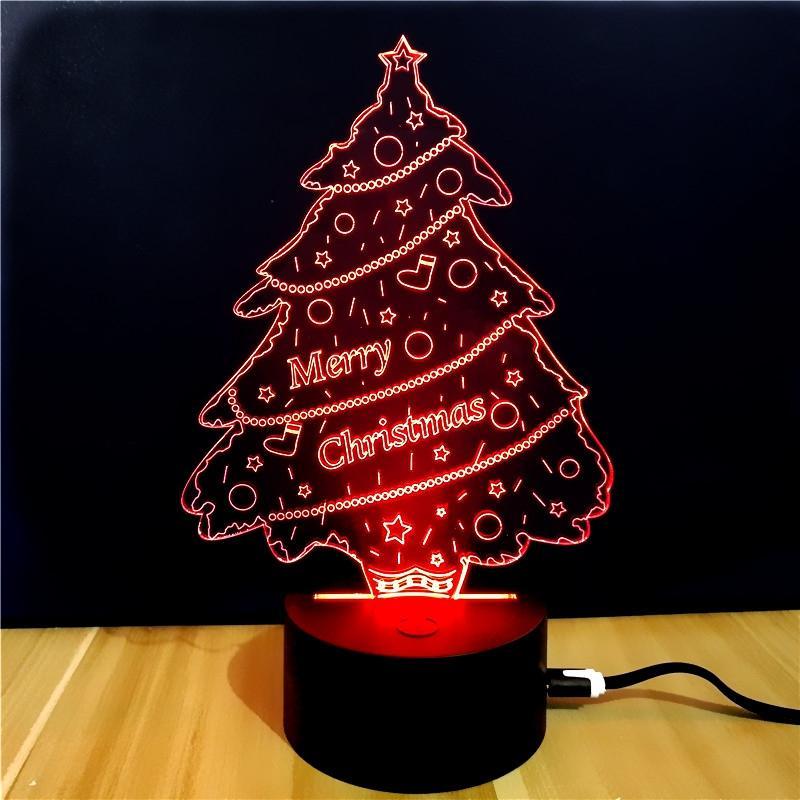 3D Merry Christmas LED Lamp - THEONE APPAREL