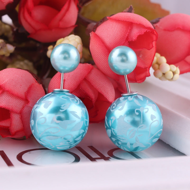 Anting -anting sisi ganda bulat dekoratif