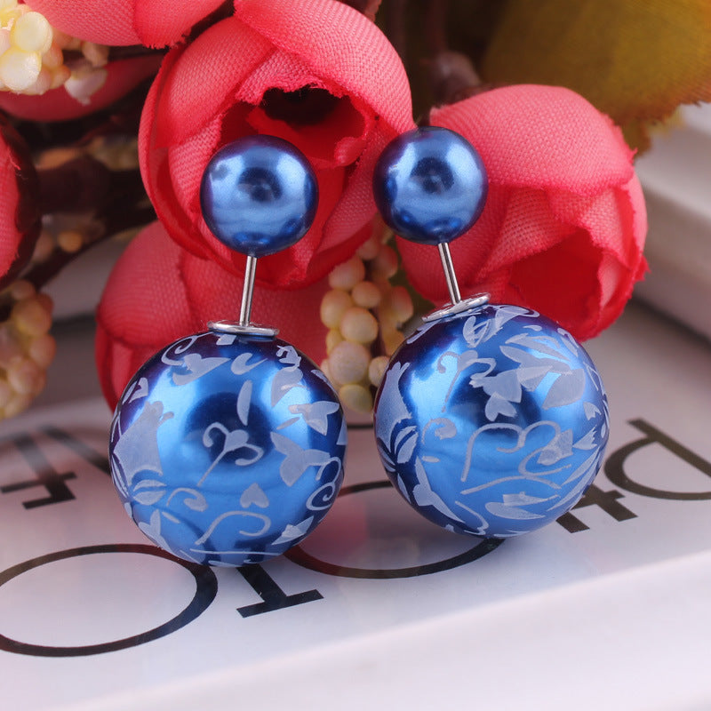 Anting -anting sisi ganda bulat dekoratif