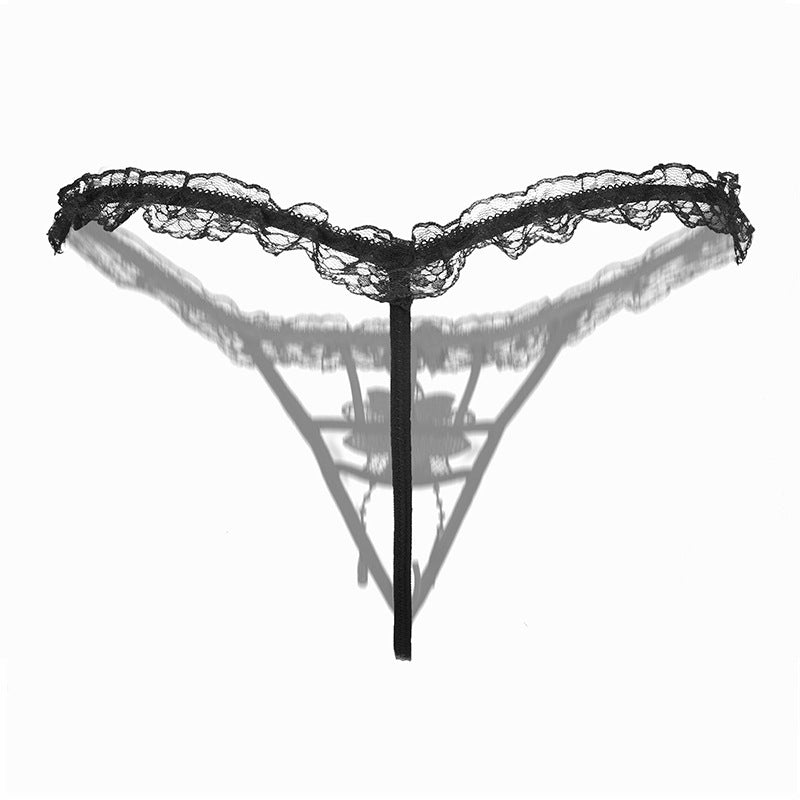 Pearl Strand Floral Applique G String