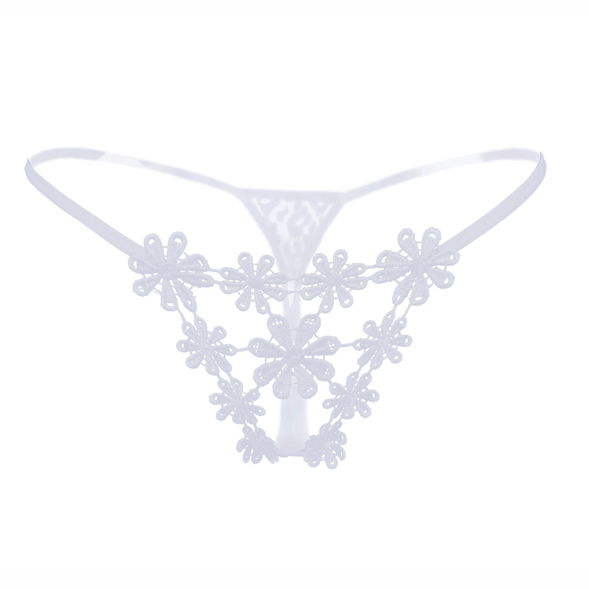 Flower Embroidery Micro Thong Panty