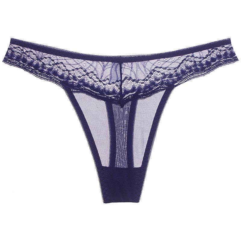 Delicate Lace Trim Thong Panty - Theone Apparel