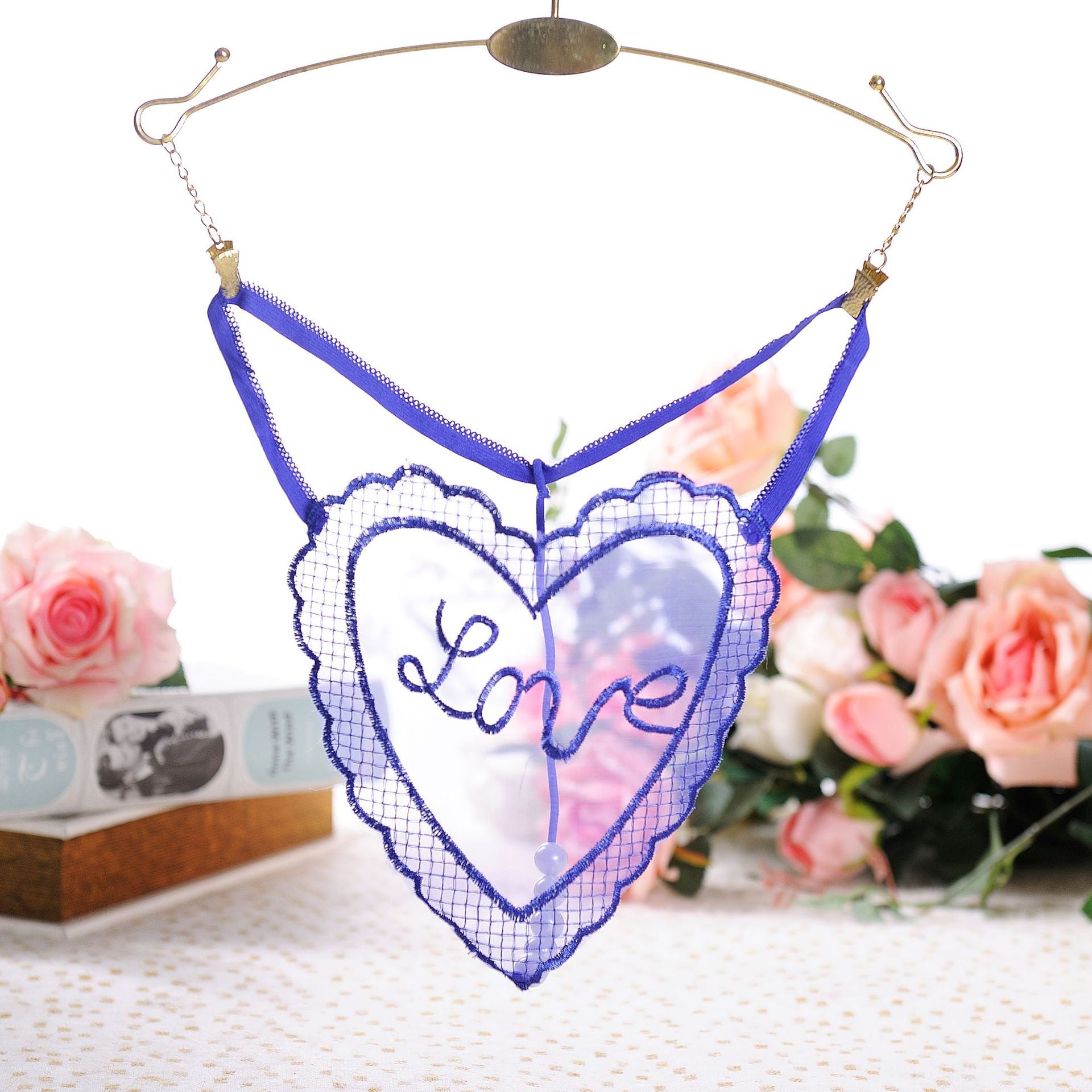 Lacy Love Letters Pearl G String