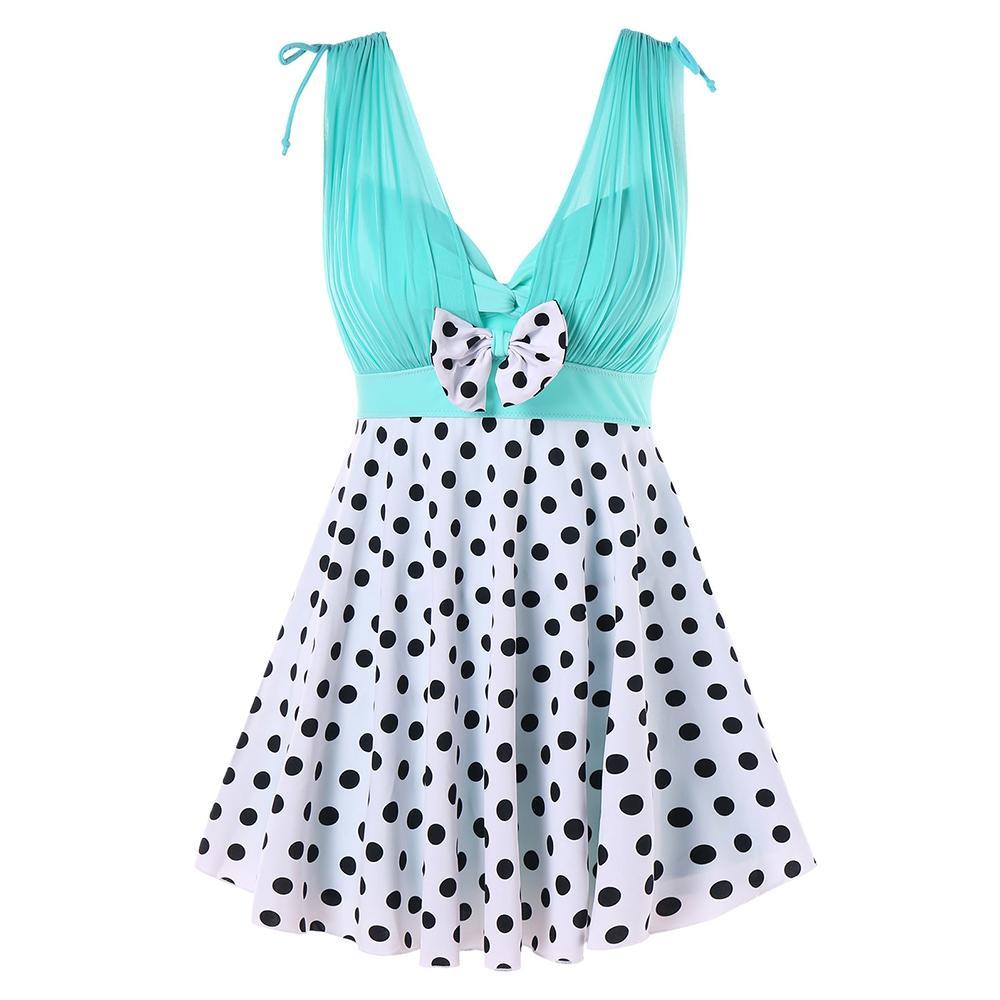 One Piece Polka Dot Swimwear