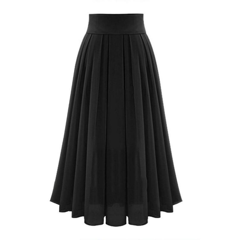 Full Length Pleated Layers Skirt