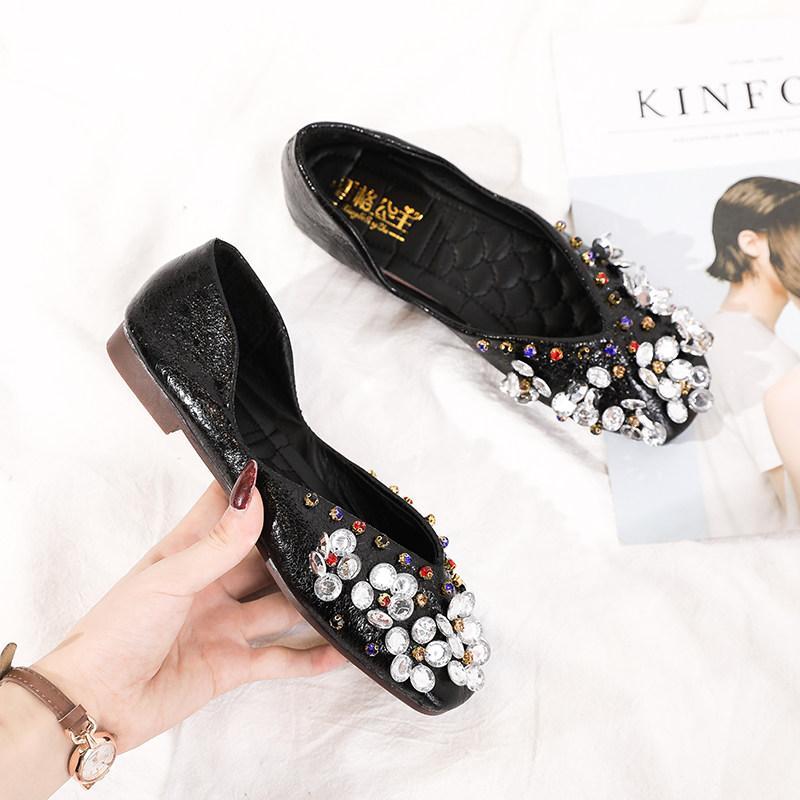 Jeweled Metallic Statement Ballet Flats