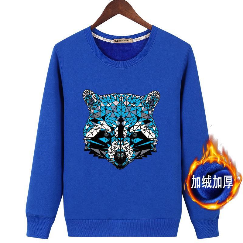 Sweater Grafis Raccoon Ubin Geometris