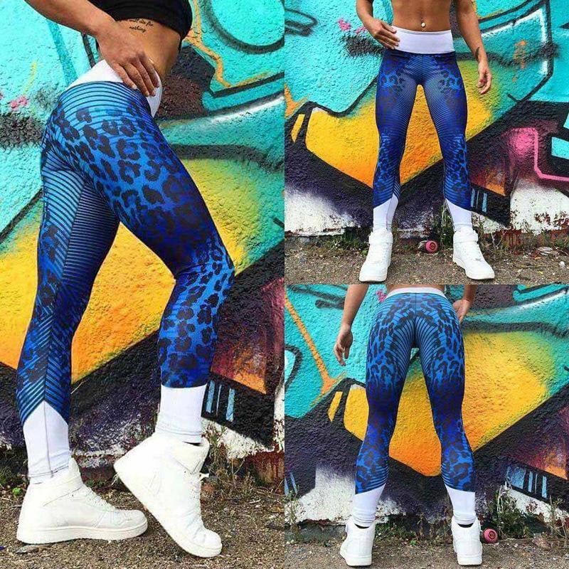 Legging gym bergaris cheetah sporty