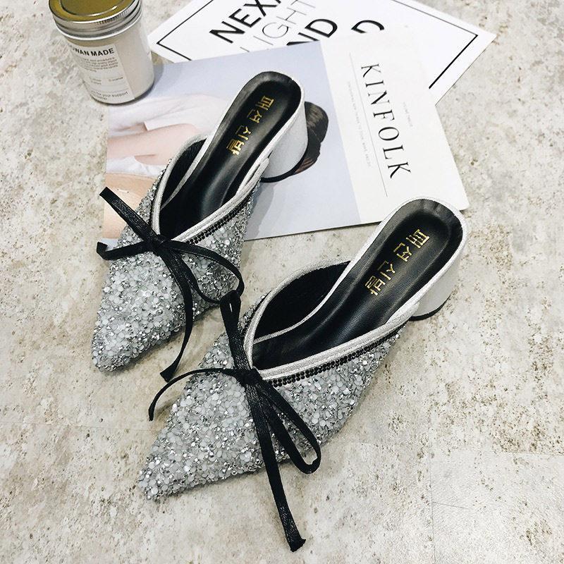 Encrusted Sparkle Slipper Shoes - Theone Apparel