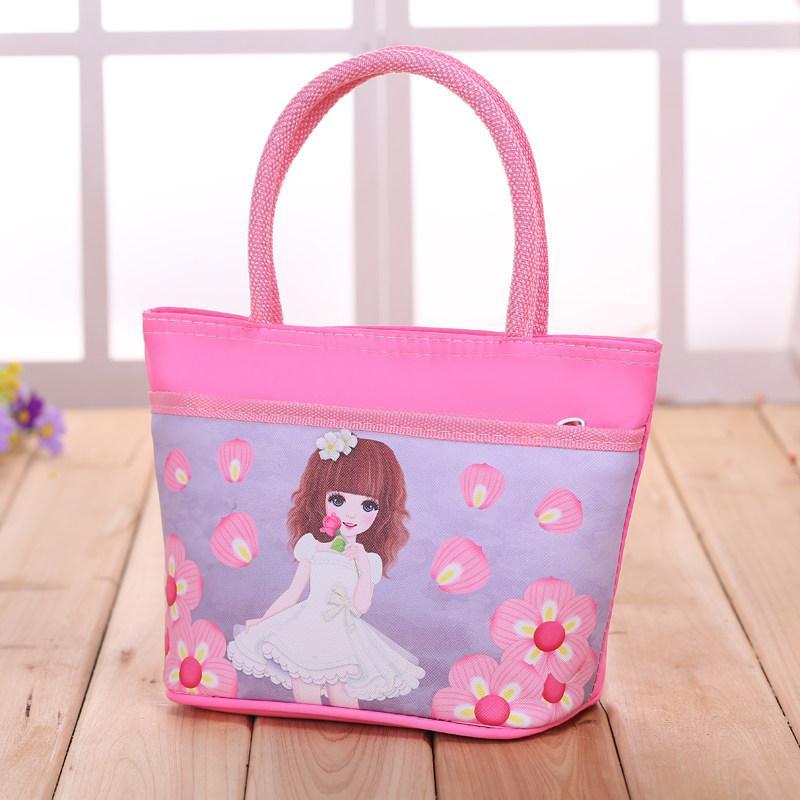 Bolso tote con asa de cuerda para niña de las flores