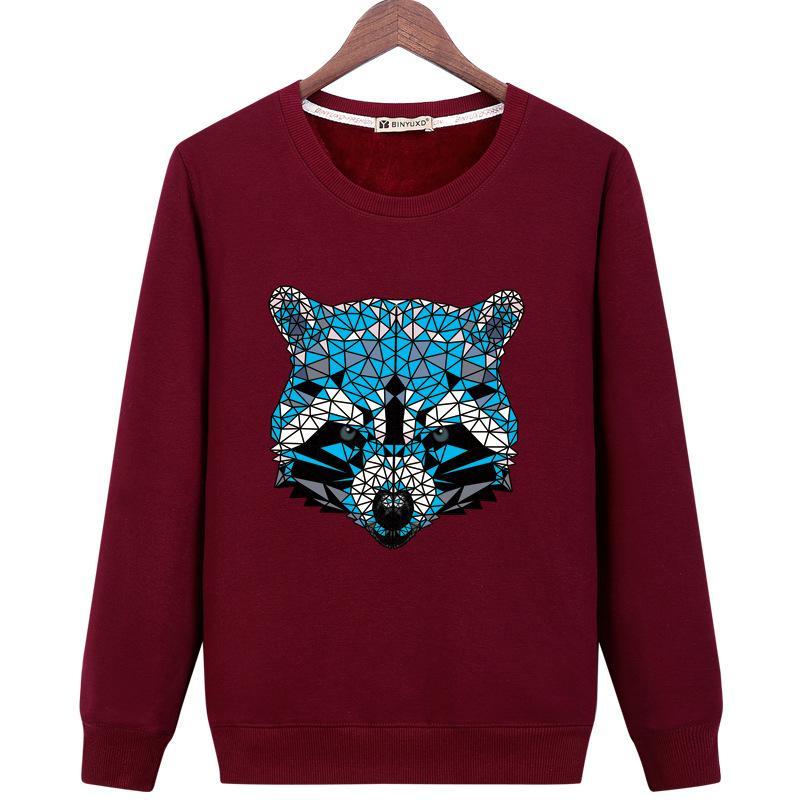 Geometric Tile Raccoon Graphic Sweater