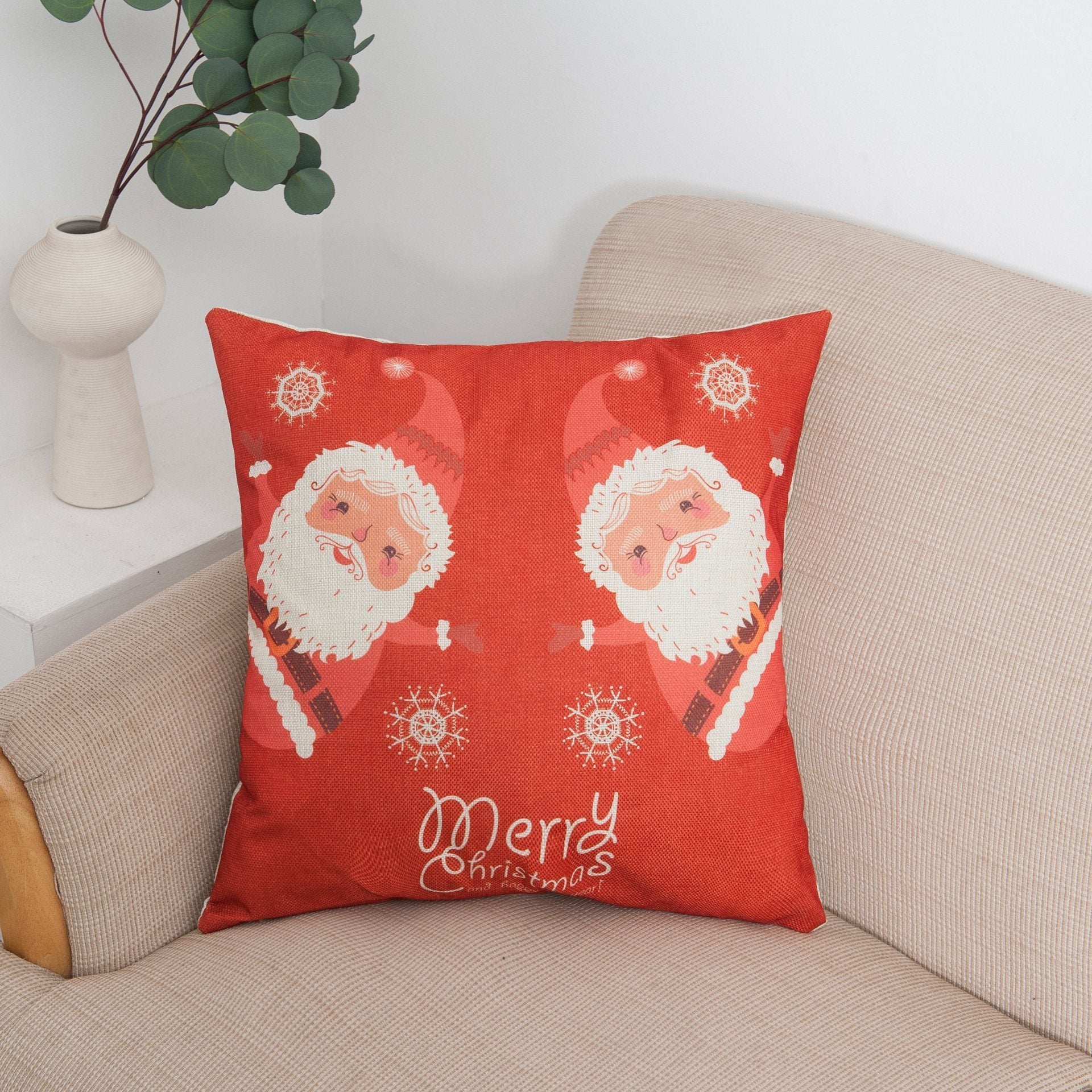 Happy Holiday Christmas Pillow Covers