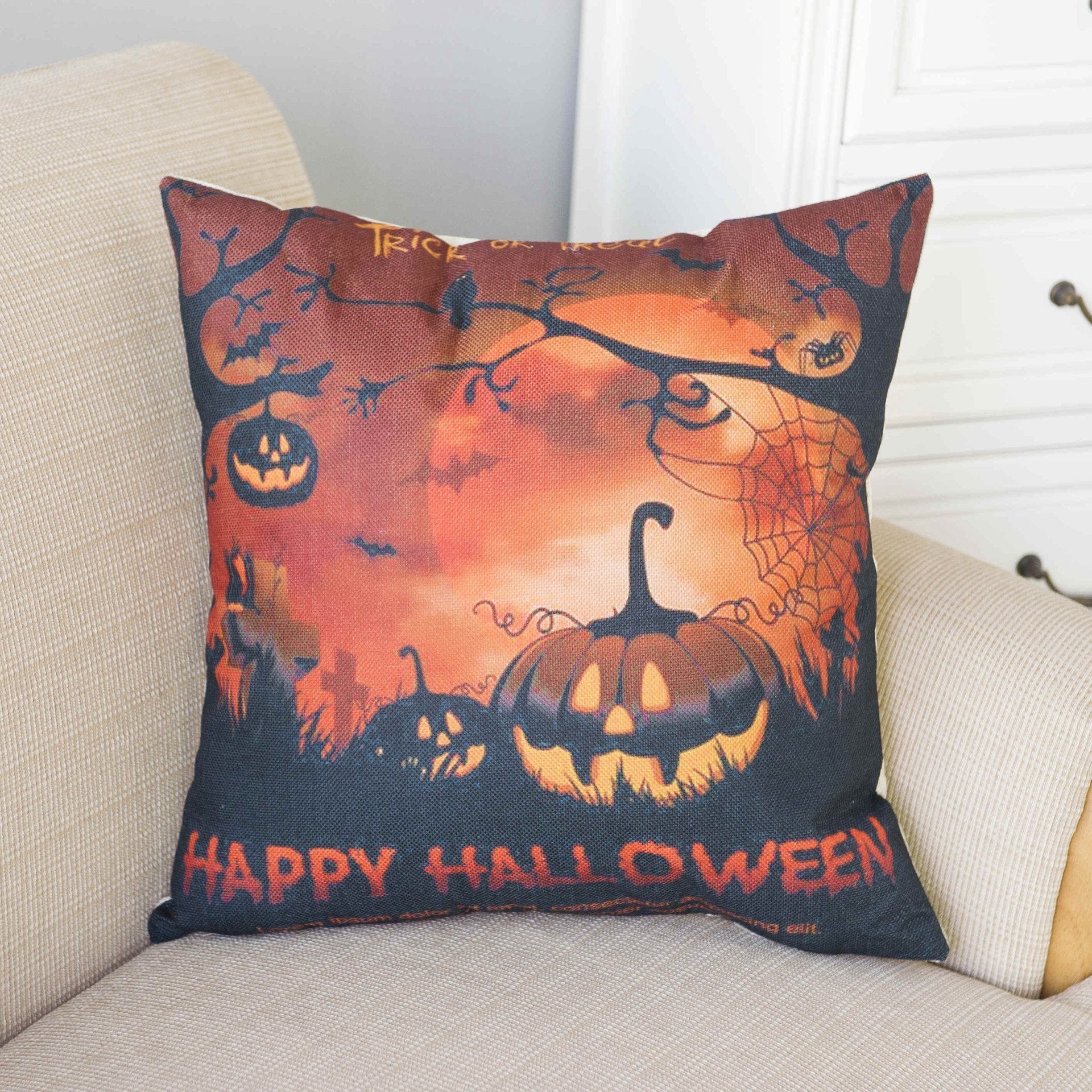 Haunted Halloween Print Pillow Covers