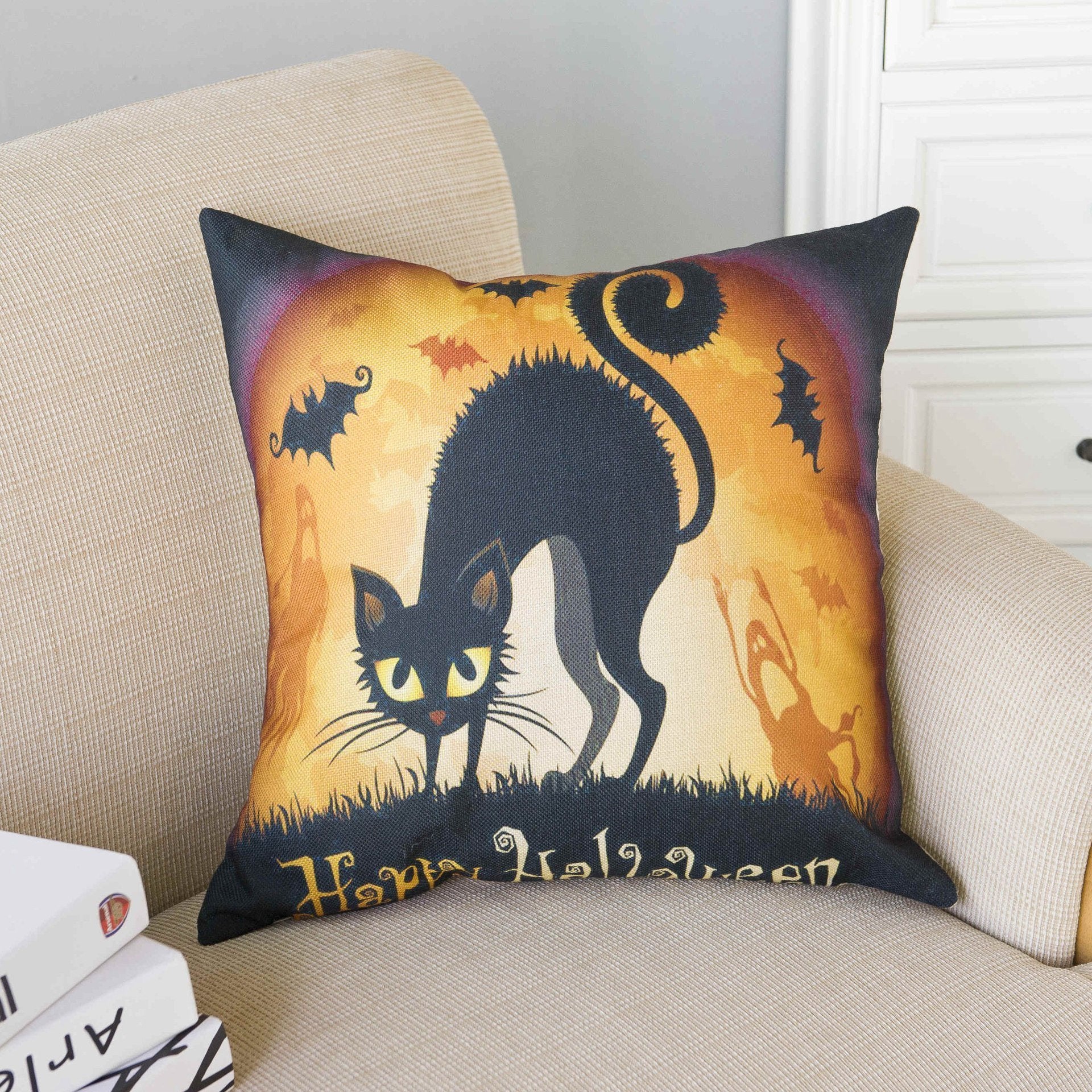 Haunted Halloween Print Pillow Covers