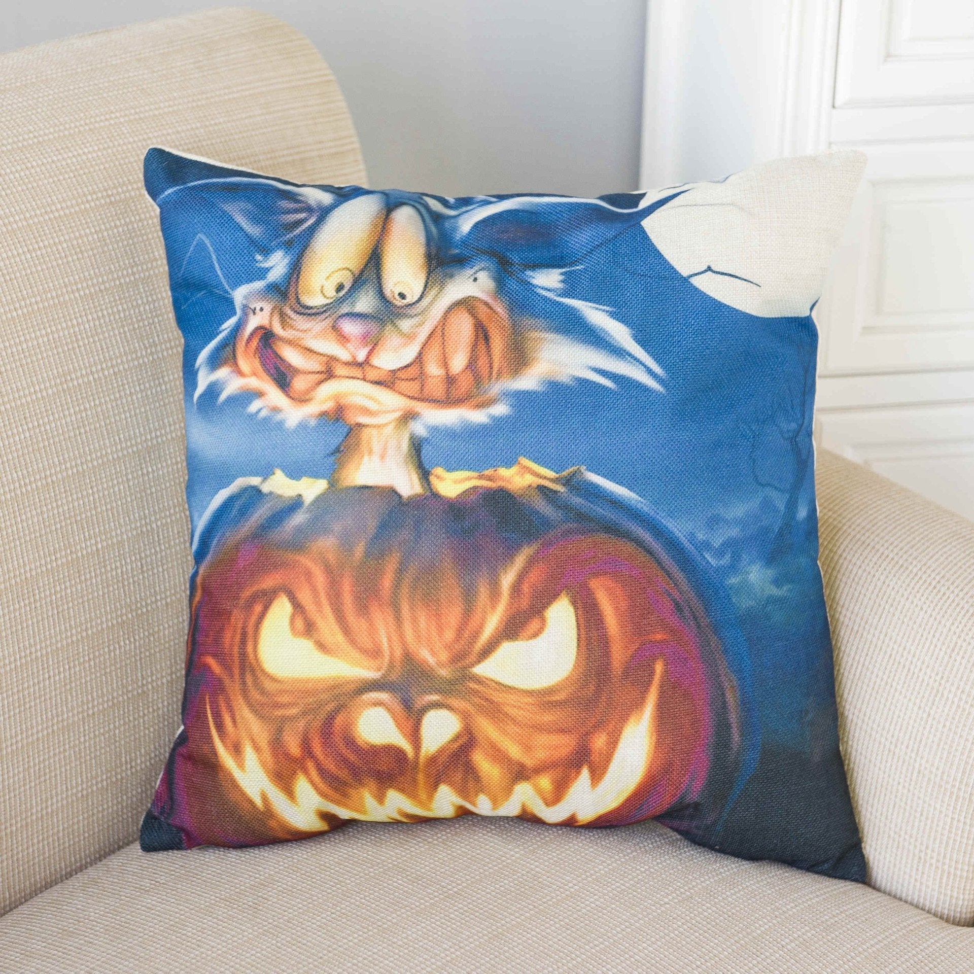 Haunted Halloween Print Pillow Covers