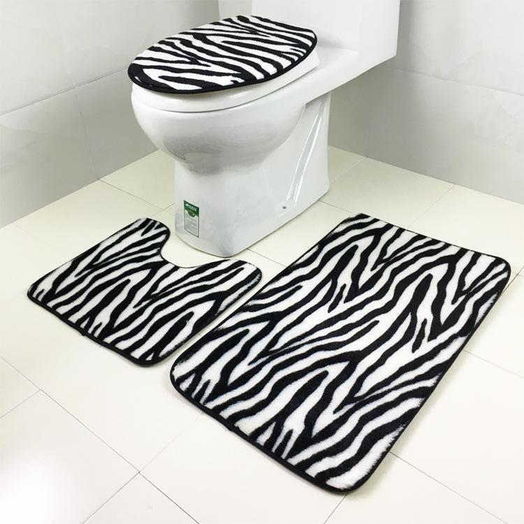 Juego de alfombrillas de baño con estampado de animales salvajes