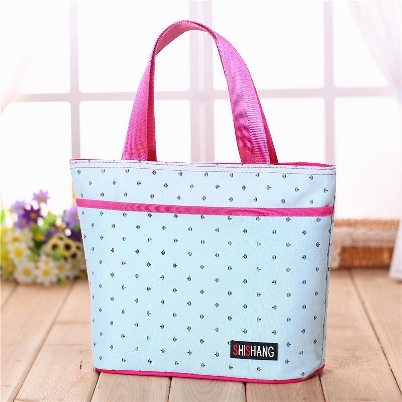 Bolso tote grande con estampado preppy