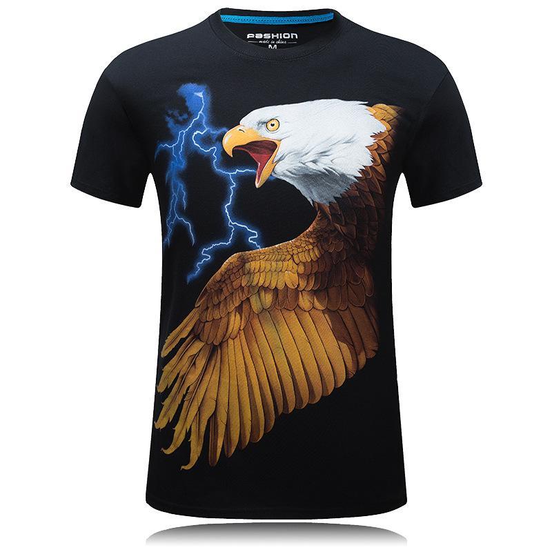 Lightning Strikes Eagle Flies USA Shirt