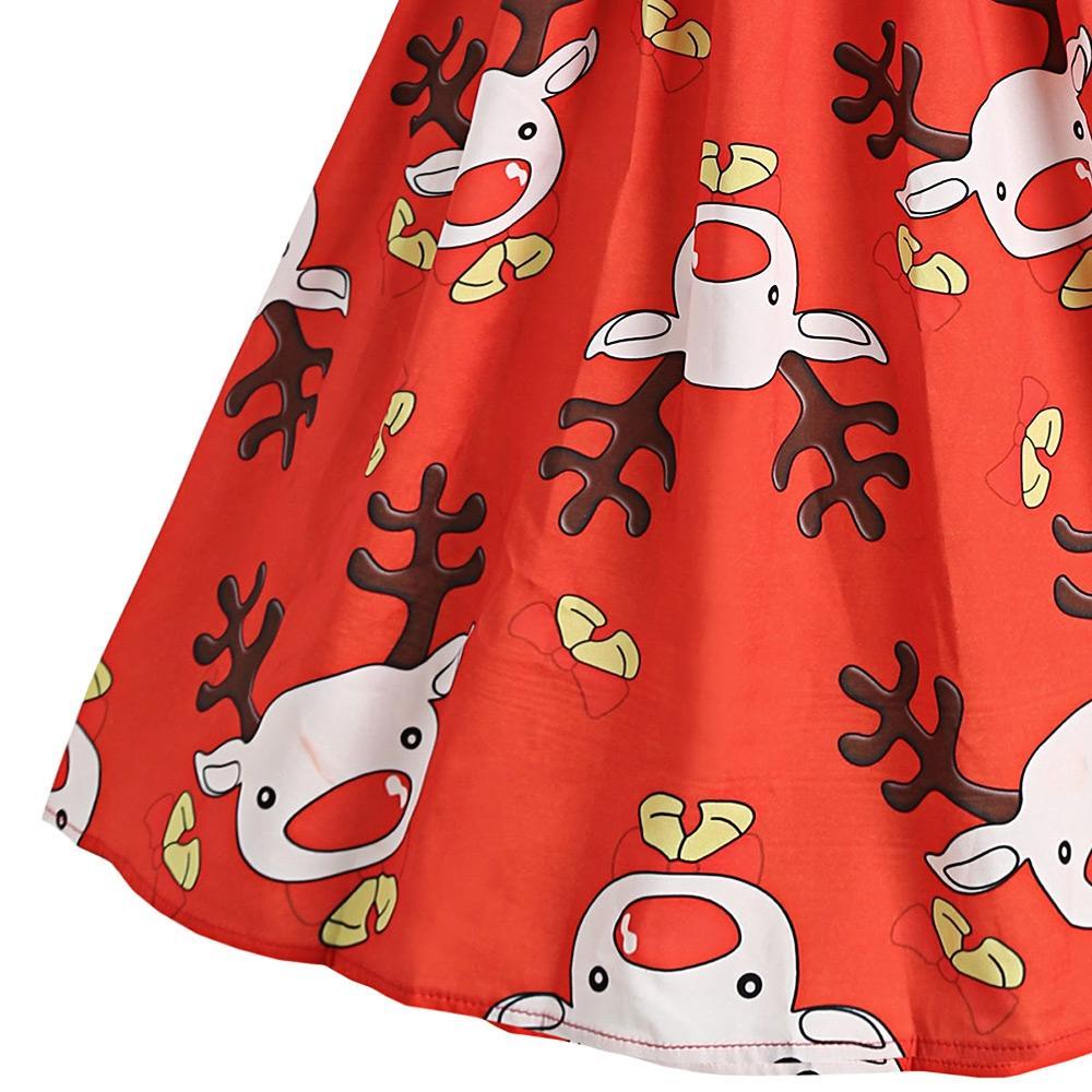 Mesh Christmas Reindeer Party Dress