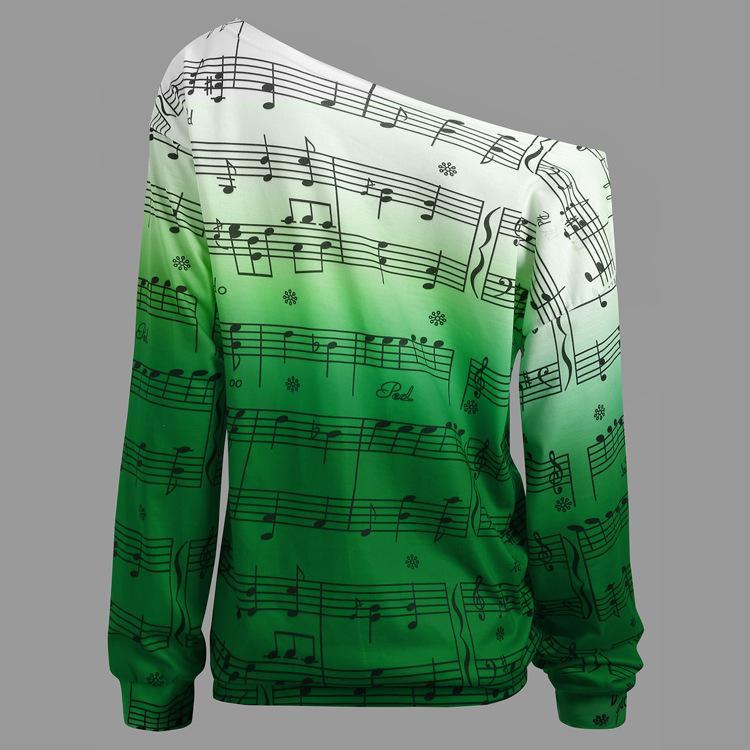 Maglione di note di musica ombre neon