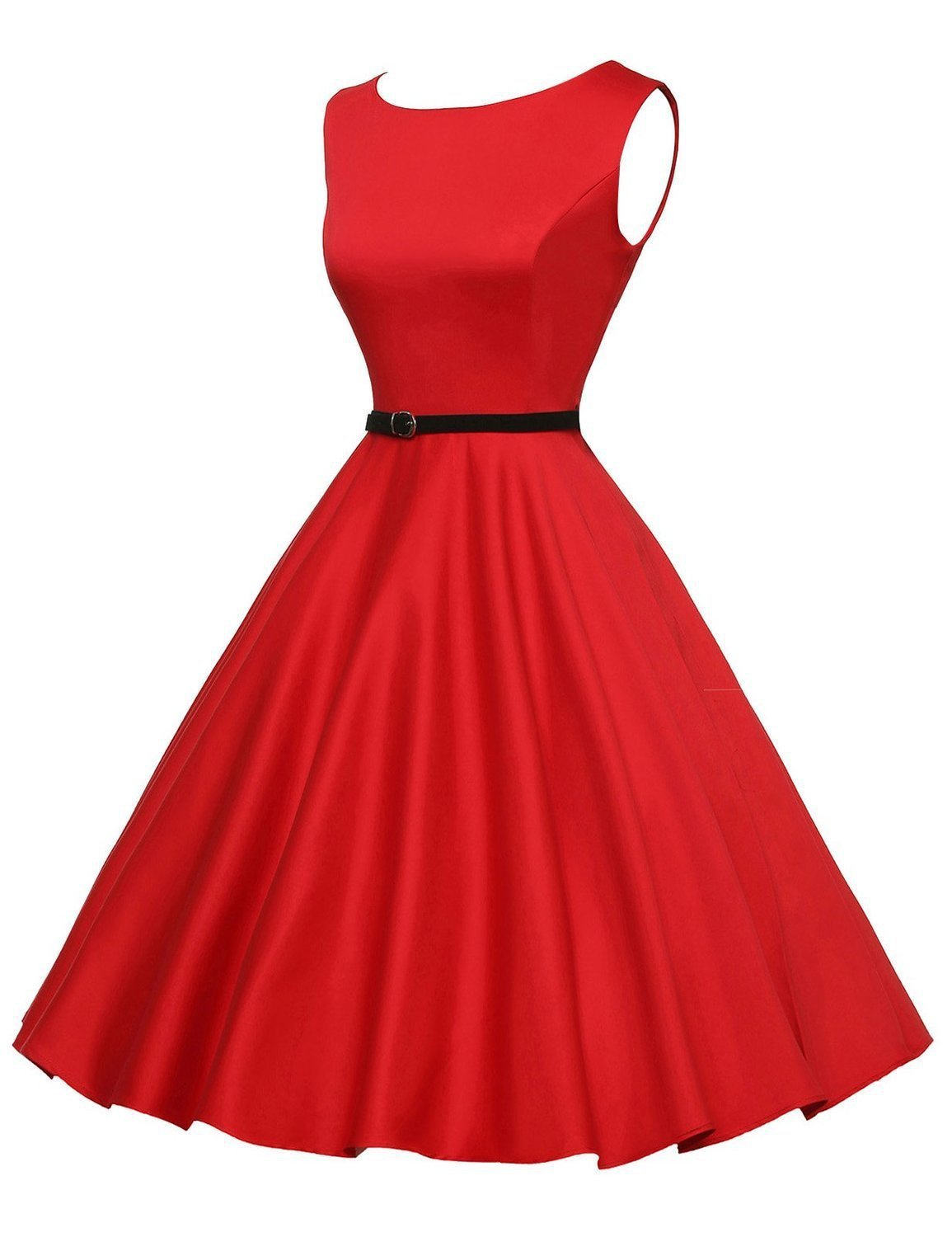 Pleat Persuasion Belted Cocktail Dress