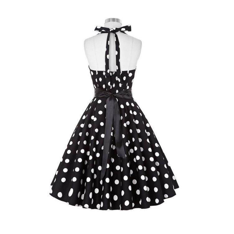 Polka Dot Retro Pleat Dress