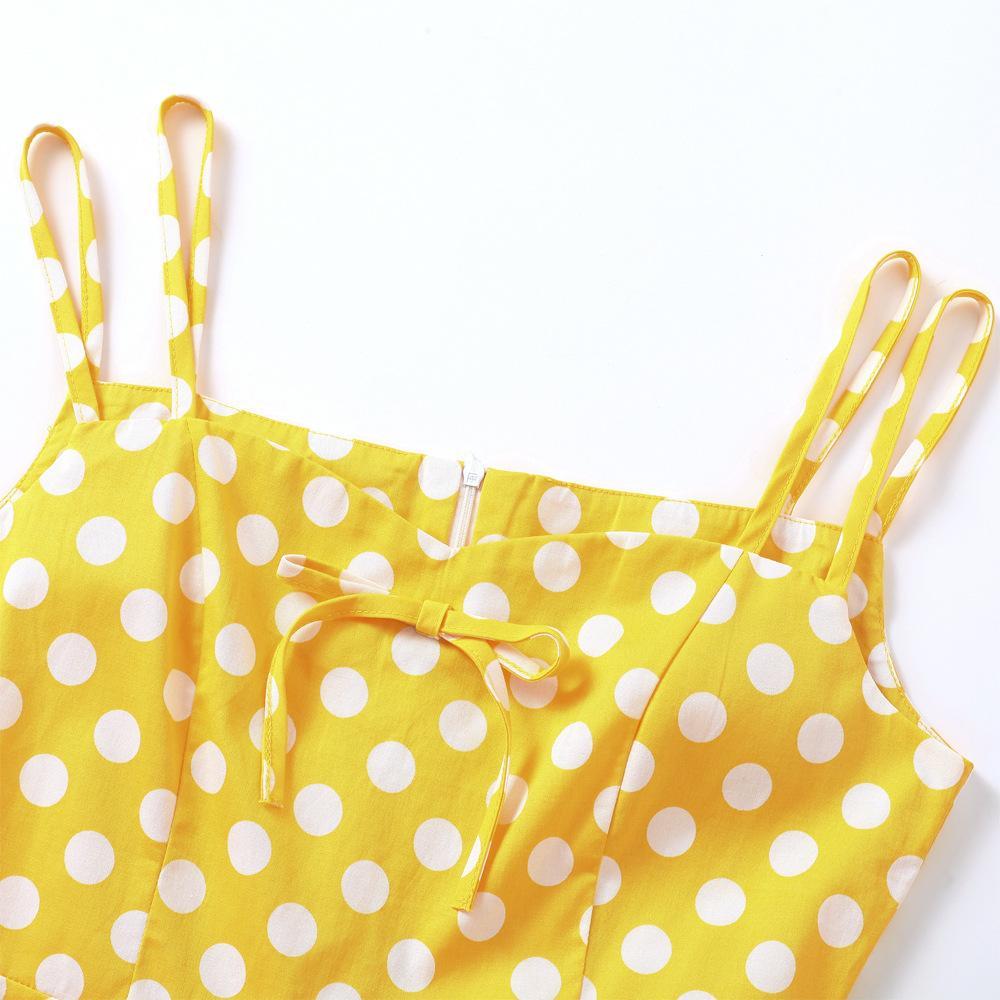 Polka Dot Triple Strap Summer Dress