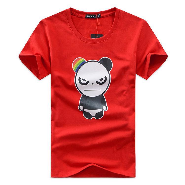 Abgekreuztes Regenbogen-Panda-Shirt