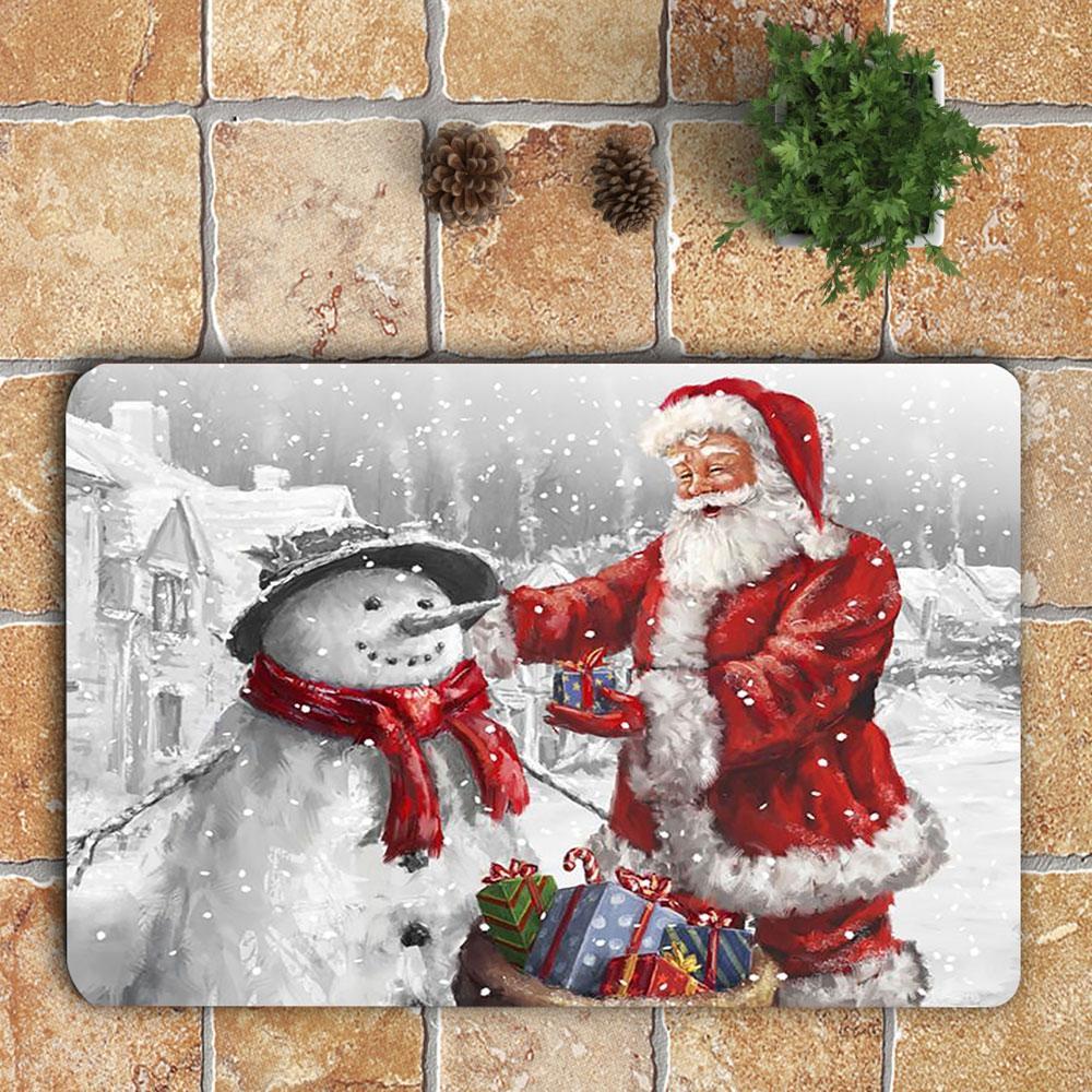 Santa Claus and Snowman Bathroom Set