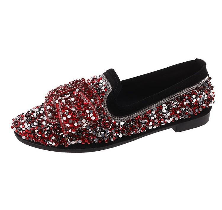 Sassy Sequined Loafer Flats