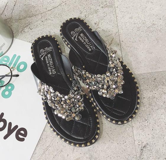 Sandalias flip-flop con lentejuelas espectaculares