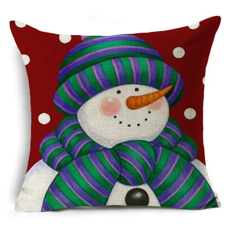 Smiling Snowman Holiday Pillow Covers