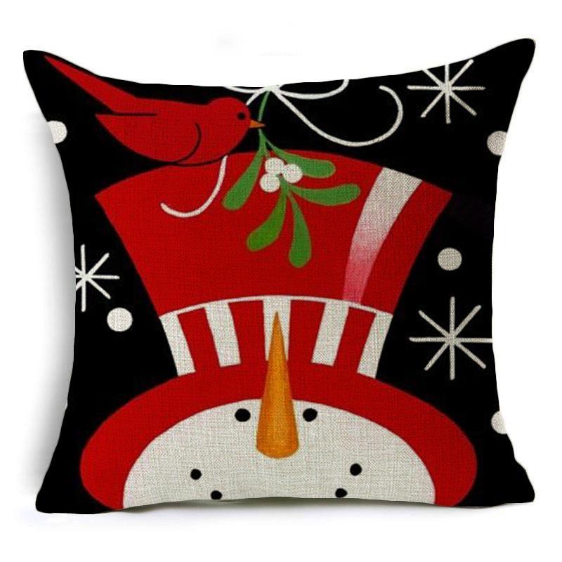 Bantal Bantal Liburan Snowman Smiling