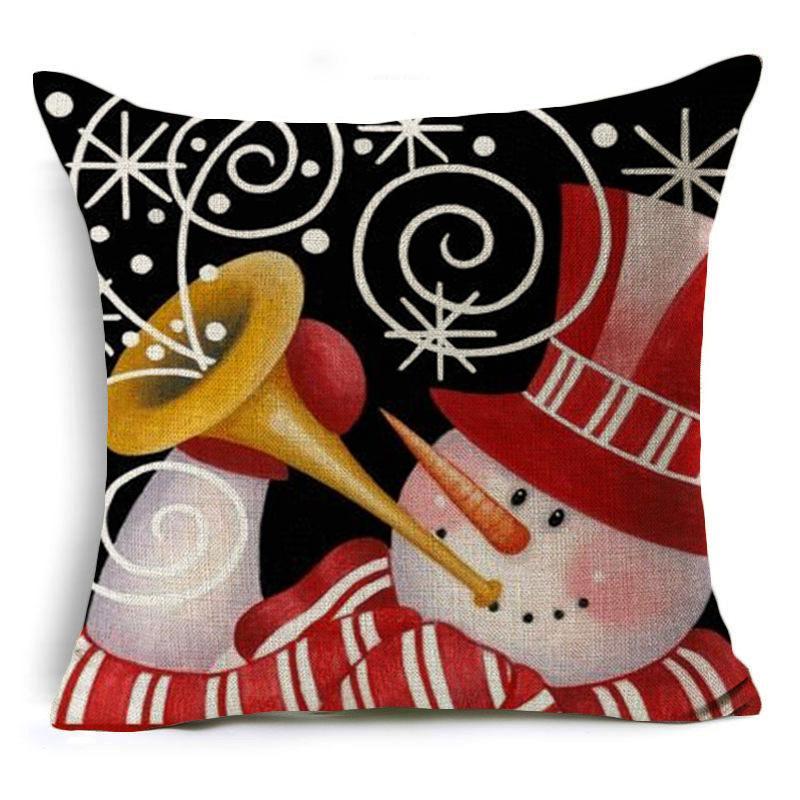 Smiling Snowman Holiday Pillow Covers