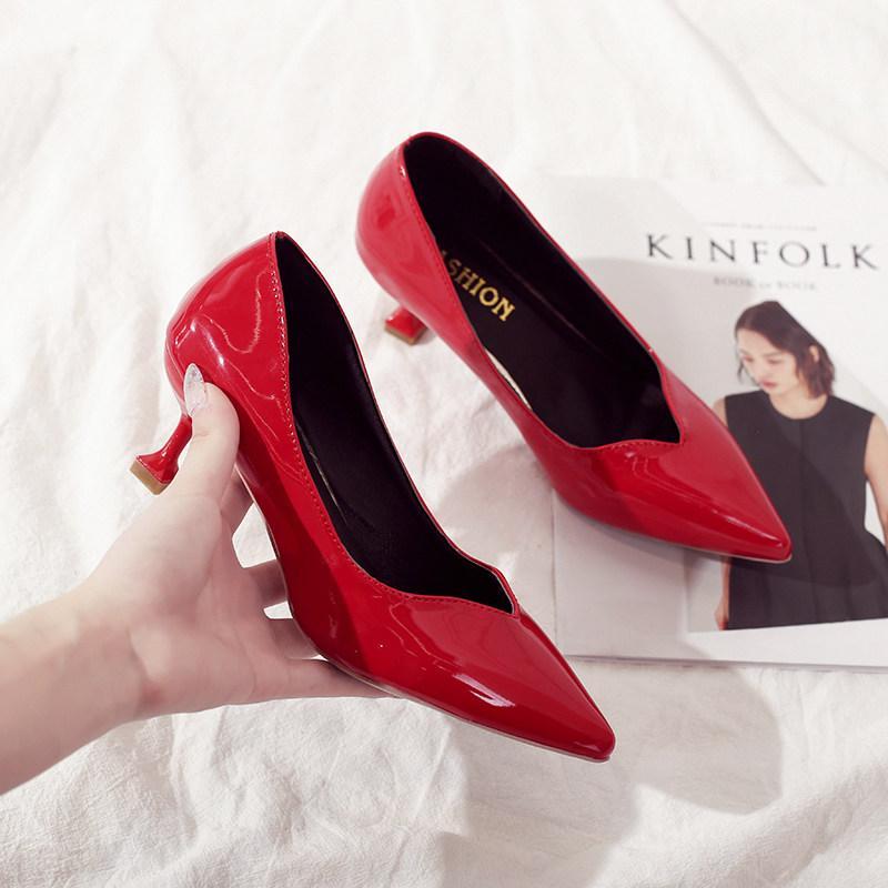 Square Statement Heel Kitten Pumps