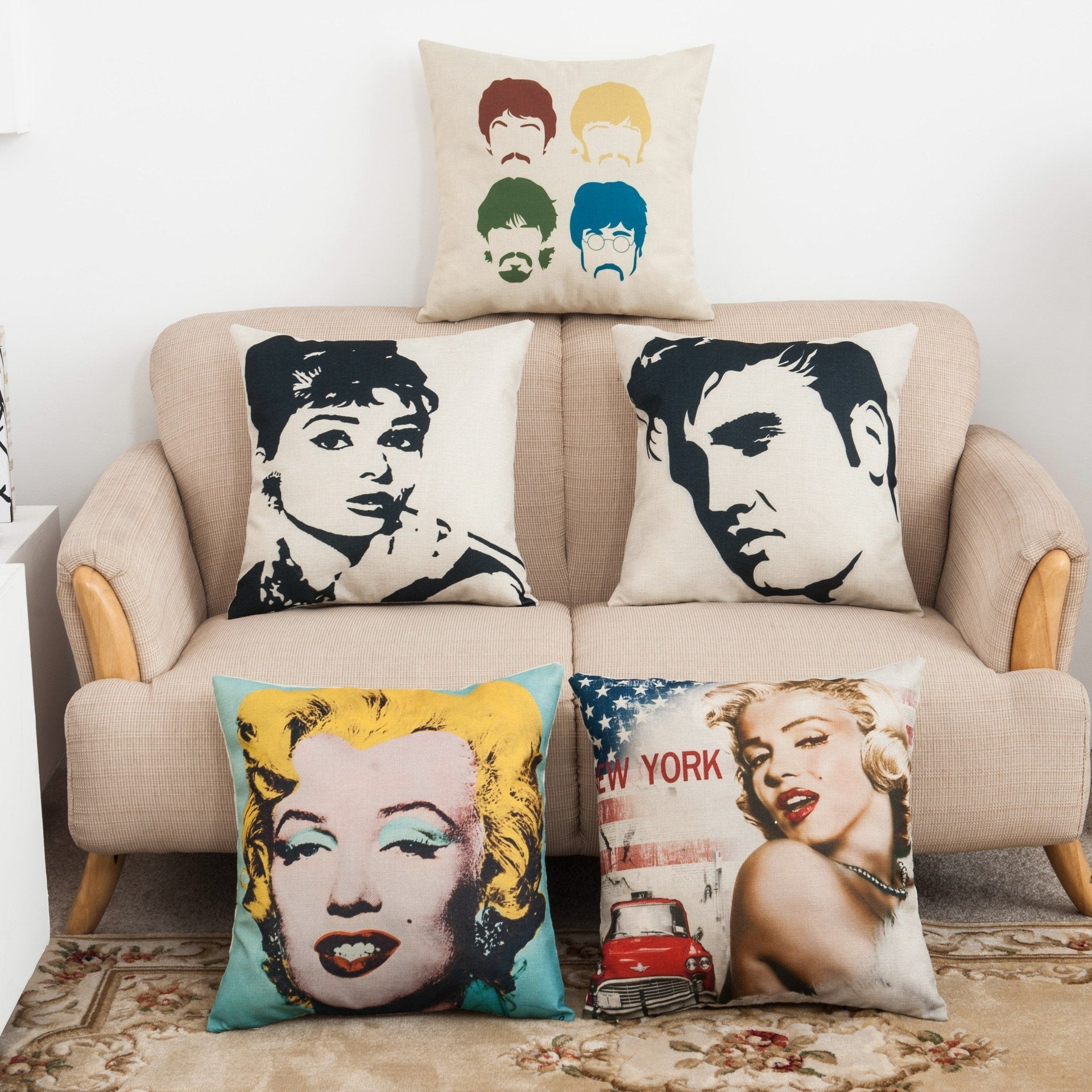 Warhol Artistic Graphic Print Pillow Covers