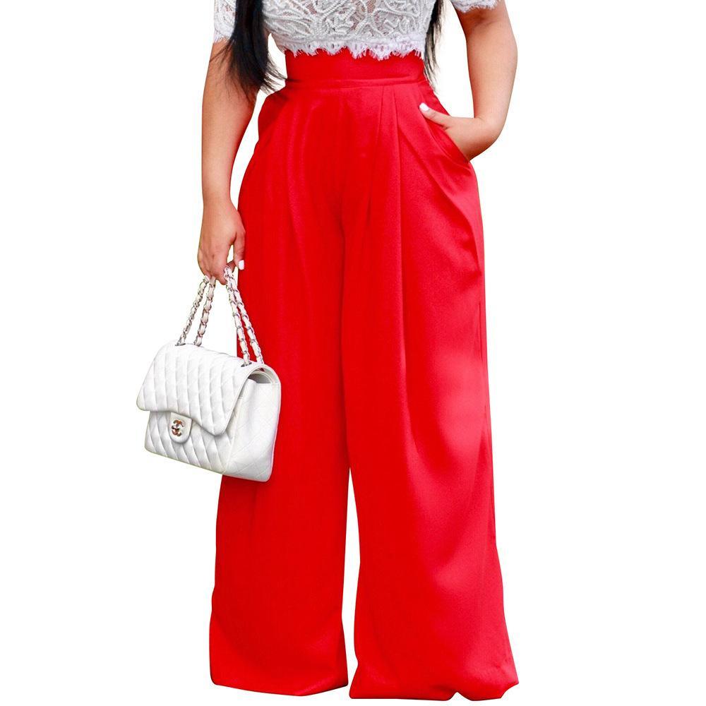 Wide Leg Pleat Front Palazzo Pants